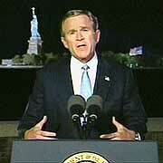 President Bush addresses the nation, Ellis Island, 9-11-02