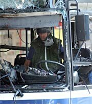 Bus on the road to nowhere